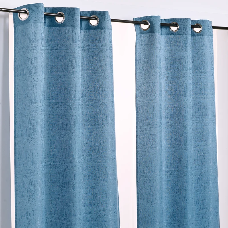 Linen Jacquard Curtain, Assorted, 54-in x 84-in.