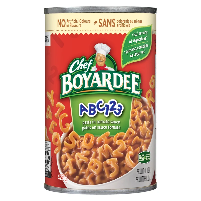 Chef Boyardee Pasta in Tomato Sauce ABC123, 425 g