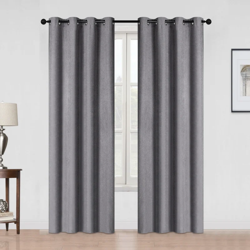 Linen Look Room Darkening Curtain, Assorted, 52-in x 84-in.