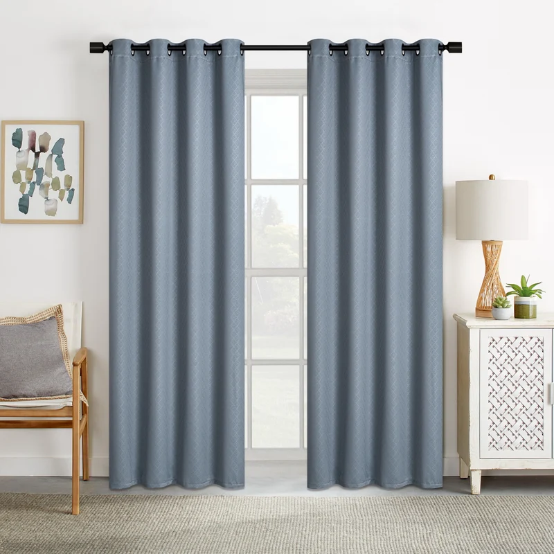 Embossed Room Darkening Curtain, Assorted, 52-in x 84-in.