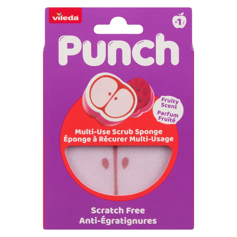 Vileda Punch Multi-Use Scrub Sponge, 1-Pack