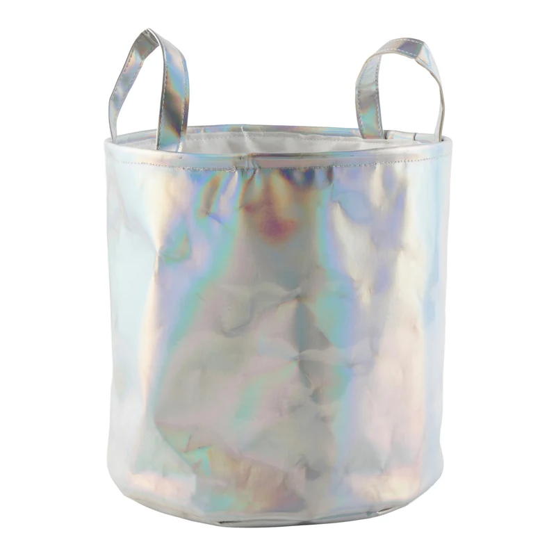 HomeStyles Tall Silver Tote, 12.5-in x 12.5-in.