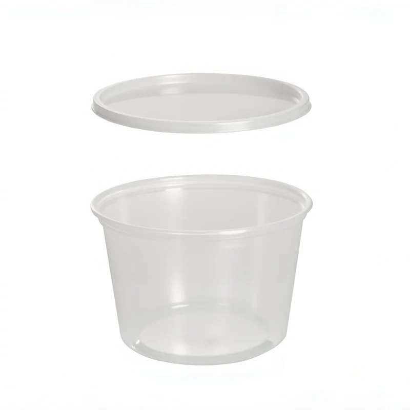 Pots à soupe avec couvercle transparent 350cc/500cc/1000cc (500pc)