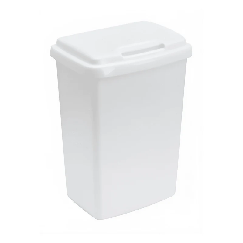 Poubelle 50L blanche Top Fix