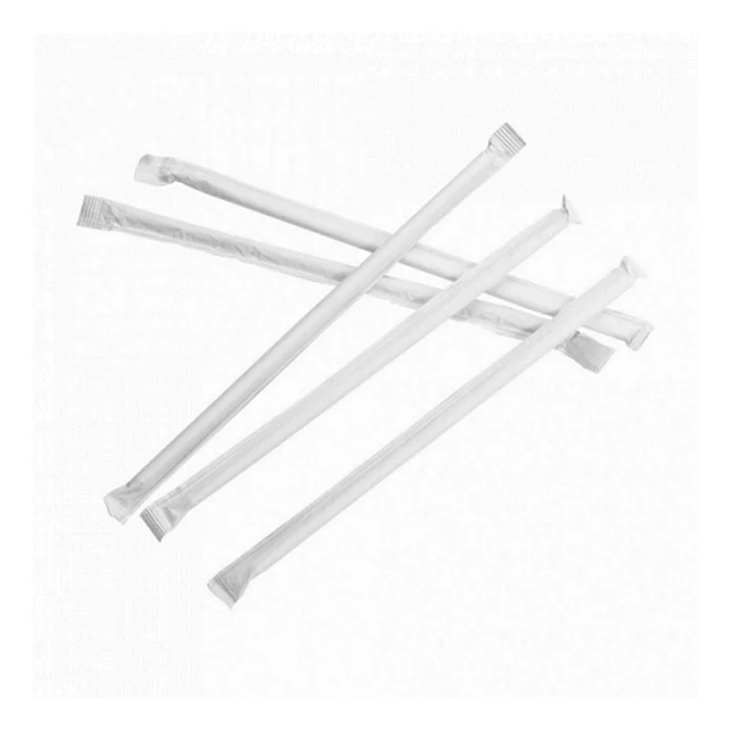 Paille emballée individuellement Ø0.6x21 cm (100pc)