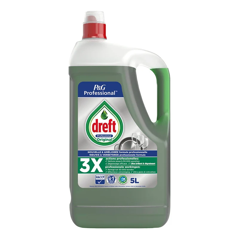 Dreft liquide vaisselle professionnel 5L – ultra dégraissant