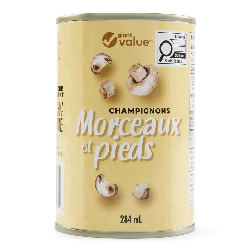 Giant Value Mushrooms Pieces & Stems, 284 ml