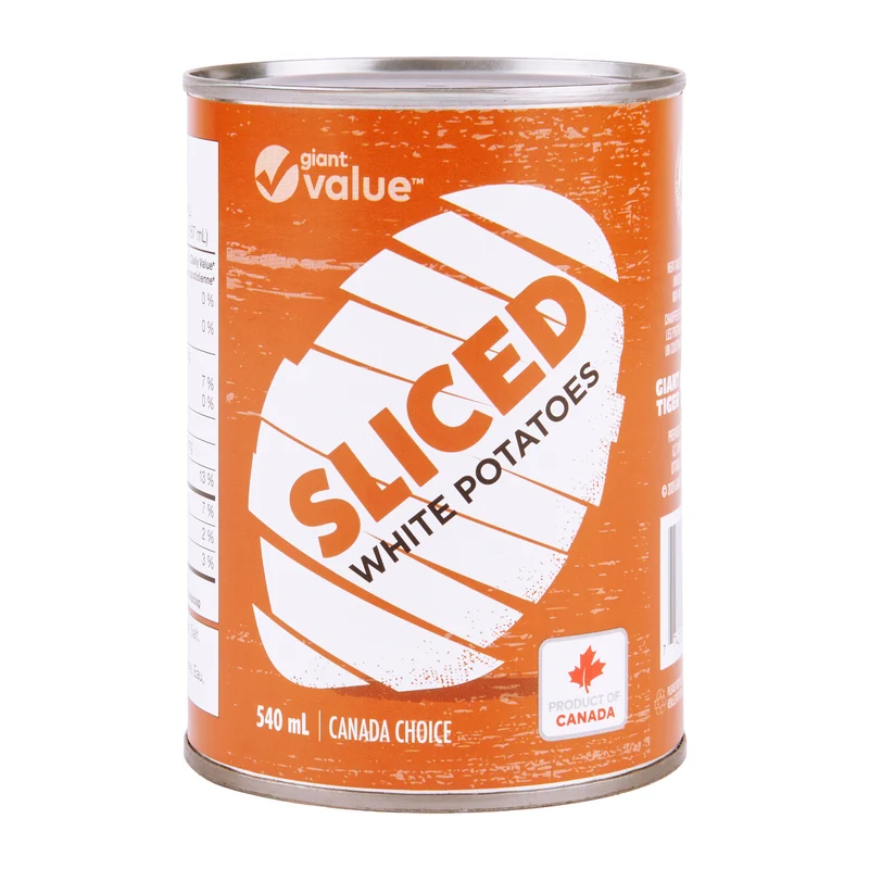Giant Value Sliced White Potatoes, 540 ml