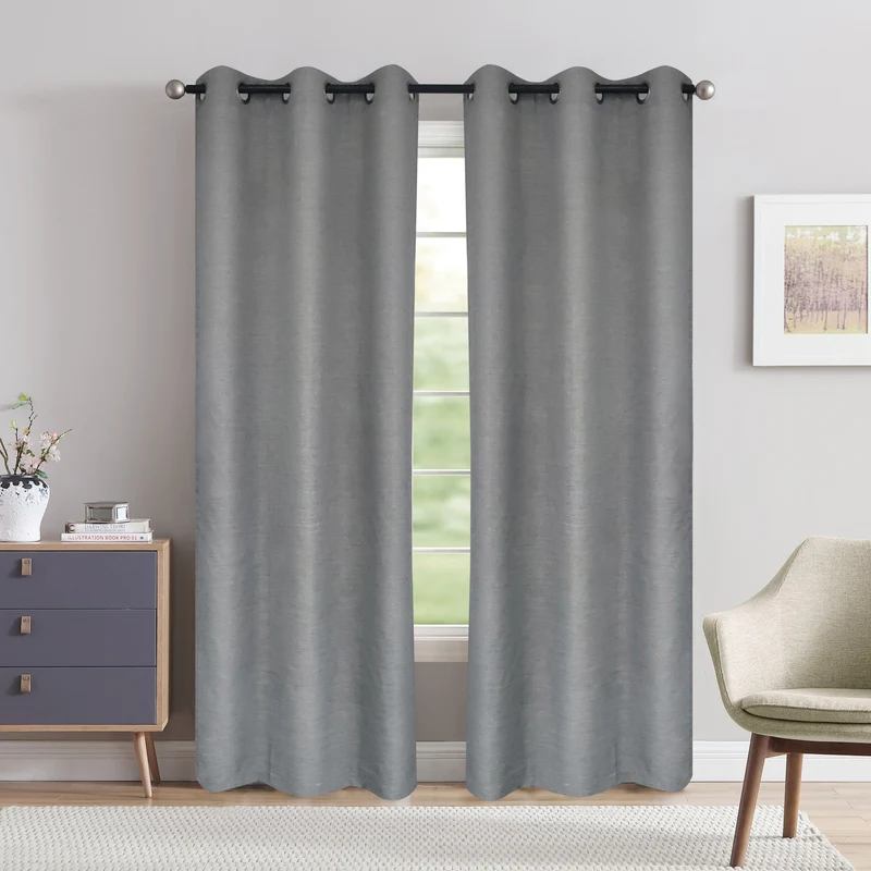 Textured Faux Suede Curtain, 84-in.