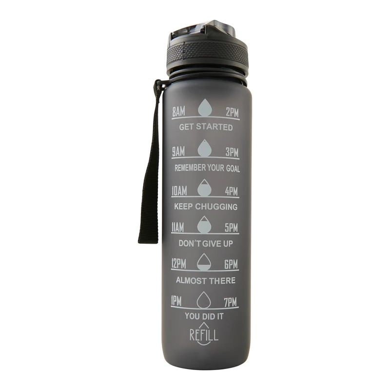Motivational Water Bottle, English, 1-L.
