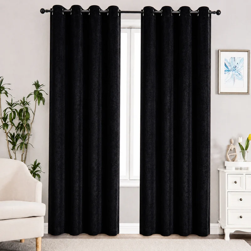 Room Darkening Faux Suede Curtain, 52-in x 84-in.