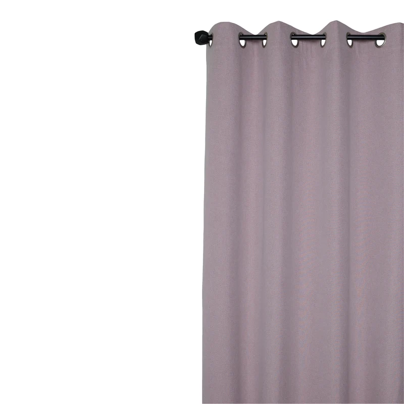Solid Faux Linen Jacquard Curtain, 84-in
