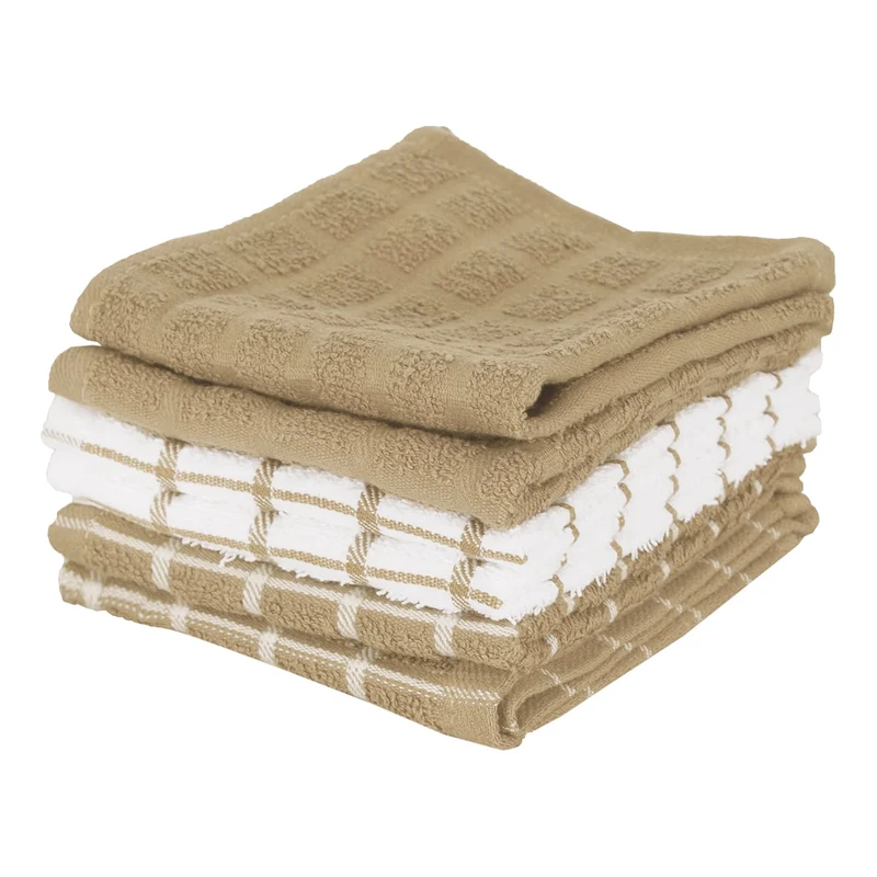 Checkered Terry Dishcloths, 12-in x 12-in, 6 Pack