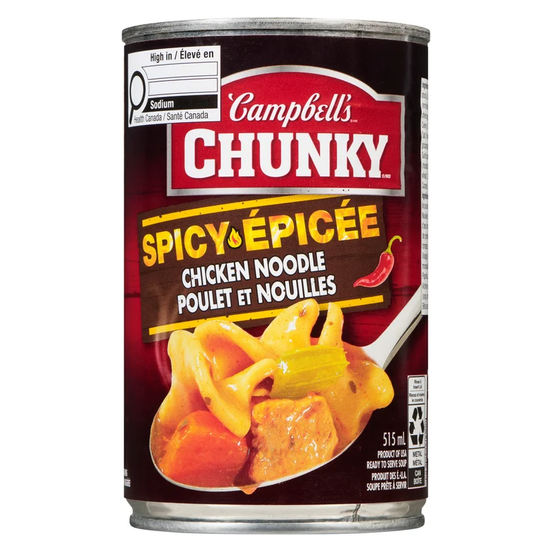 Campbell's Chunky Ready to Serve Soup Spicy Chicken Noodle, 515 ml