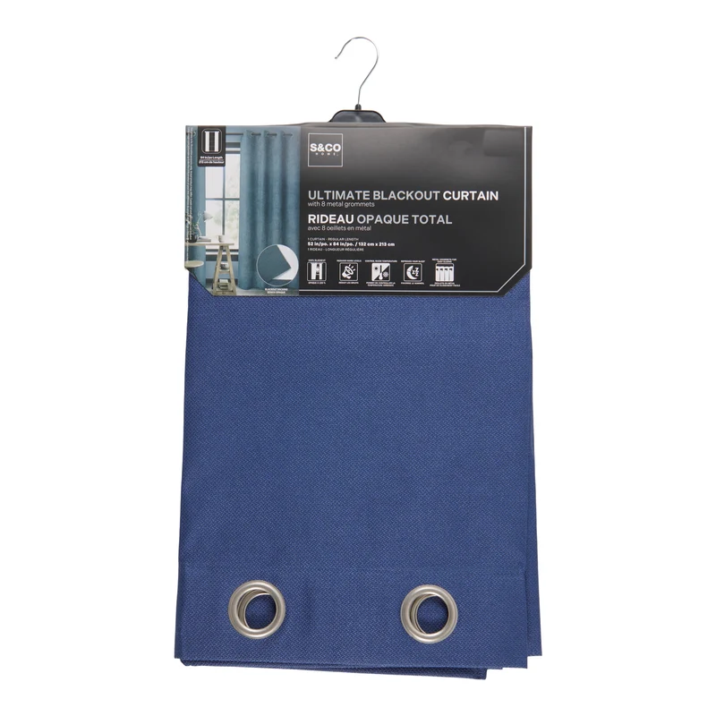 Safdie & Co. Chenille Blackout Curtain with Grommets, 54-in x 84-in.