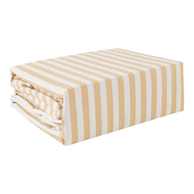 Striped Microfiber Sheet Set, Queen, 4 Piece