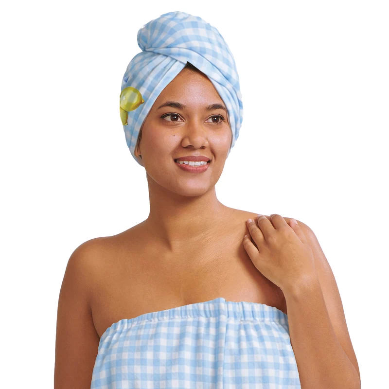 Hair Towels, 10-in x 25-in, 2 Pack.