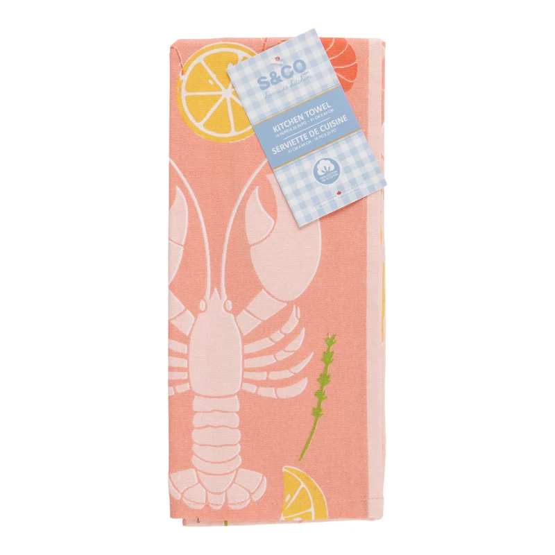 Coastal Printed Kitchen Tea Towel, 16-in x 25-in.