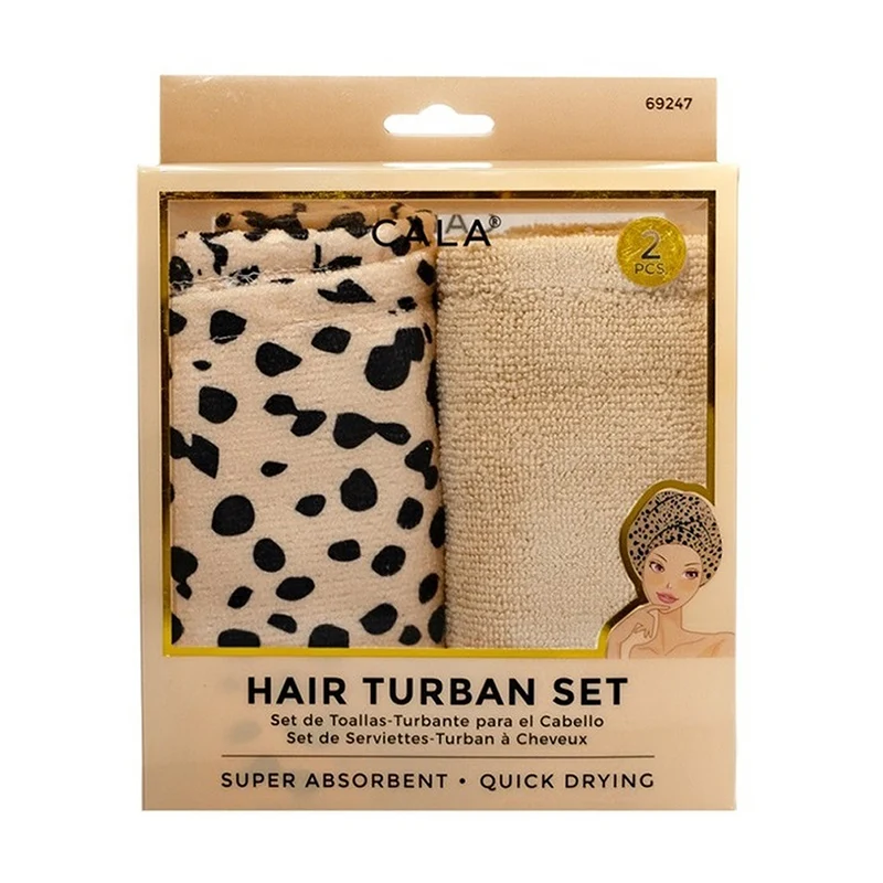 Cala Hair Turban Set, Cheetah