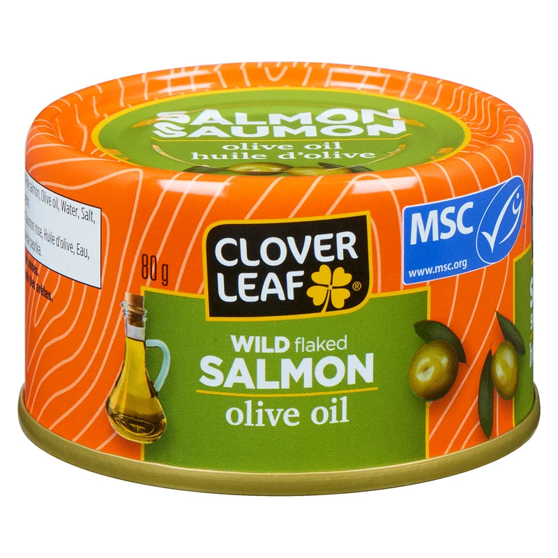 Clover Leaf Wild Flaked Salmon Olive Oil, 80 g