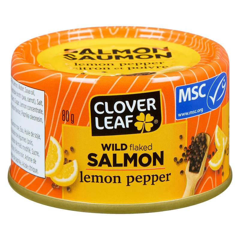 Clover Leaf Wild Flaked Salmon Lemon Pepper, 80 g
