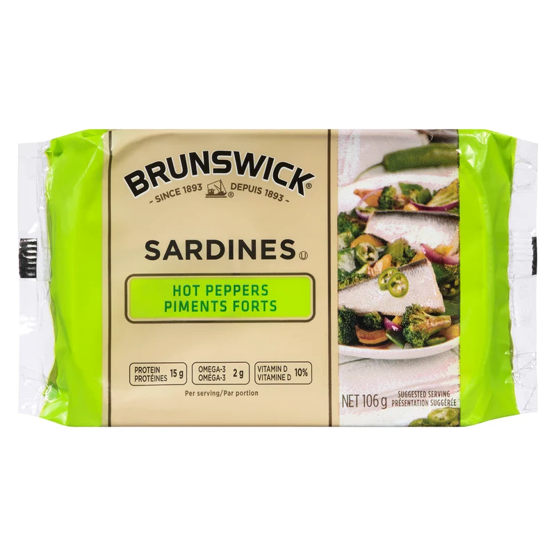 Brunswick Sardines Hot Peppers, 106 g