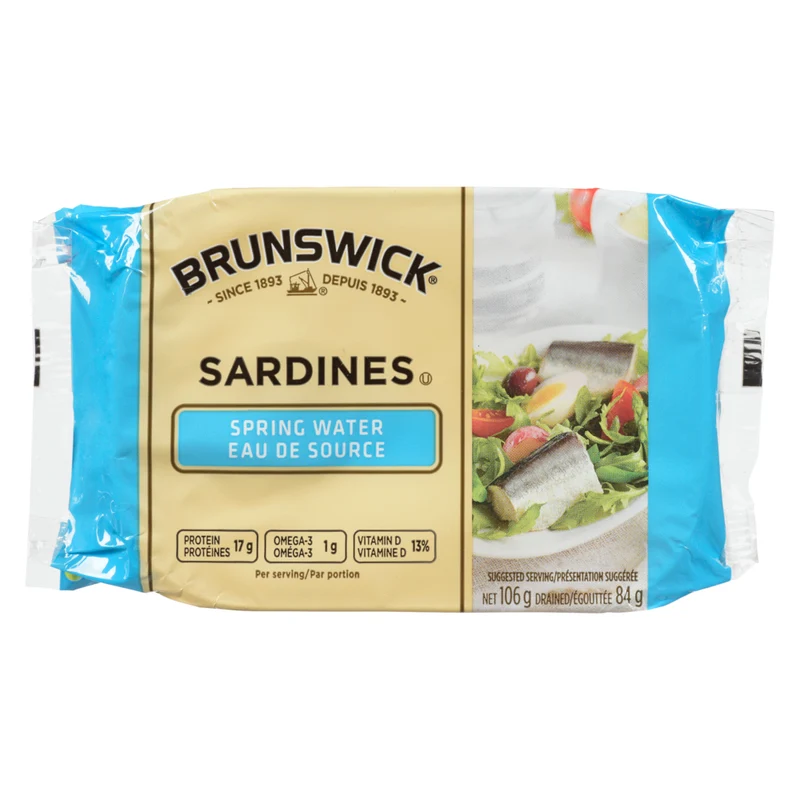 Brunswick Sardines Spring Water, 106 g