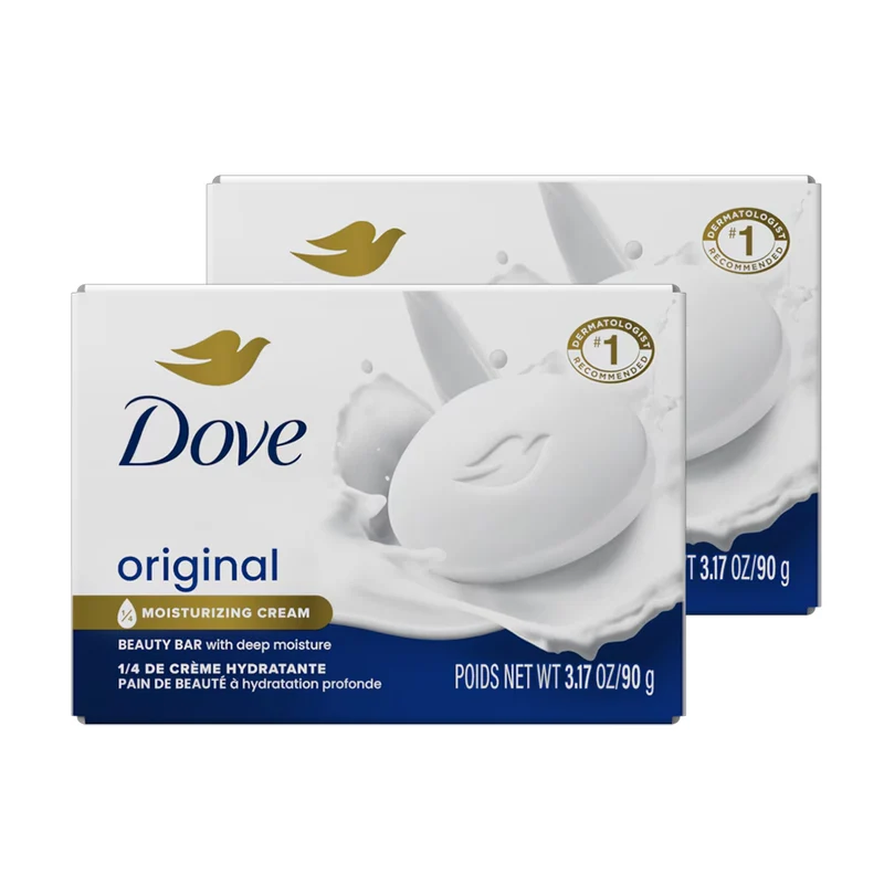 Dove Original Beauty Cream Soap Bar, 2-Pack