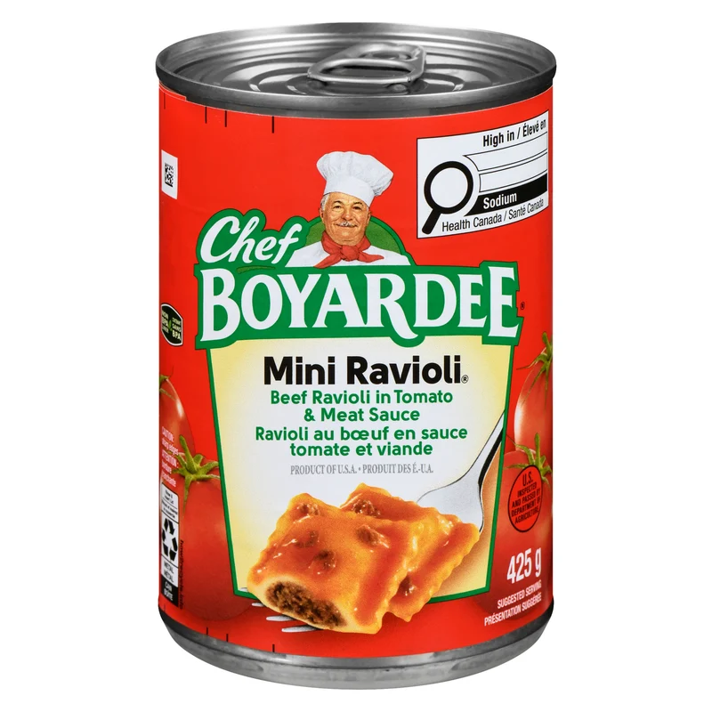 Chef Boyardee Mini-Bites Beef Ravioli & Meatballs in Tomato Sauce, 425 g