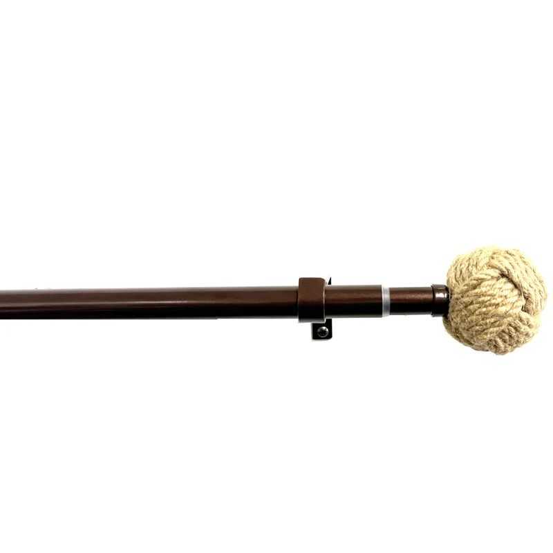 HomeStyles Extendable Metal Fashion Curtain Rod, 66-in to 120-in.