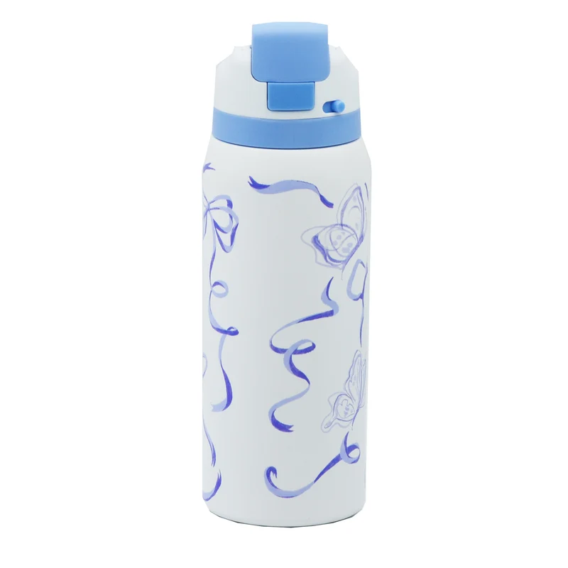 Printed Stainless Steel Water Bottle, 32-oz.