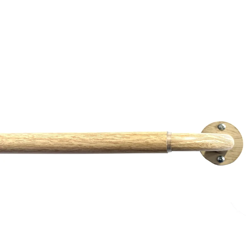 HomeStyles Extendable Wood Look Curtain Rod, 48-in to 86-in.