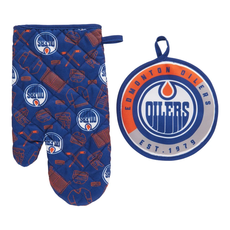 NHL Edmonton Oilers Oven Mitt & Pot Holder Set, 2 Piece