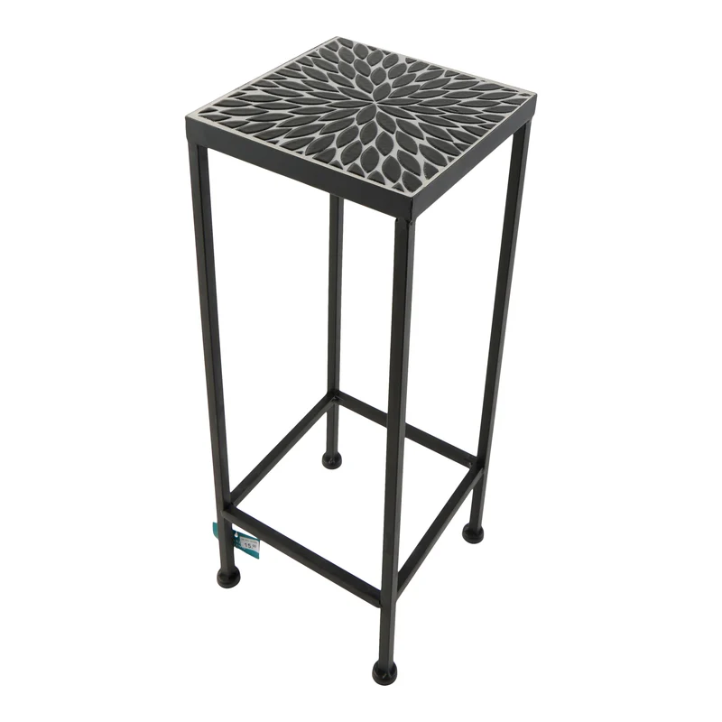 Small Mosaic Plant Stand, 7-in x 7-in x 19-in.