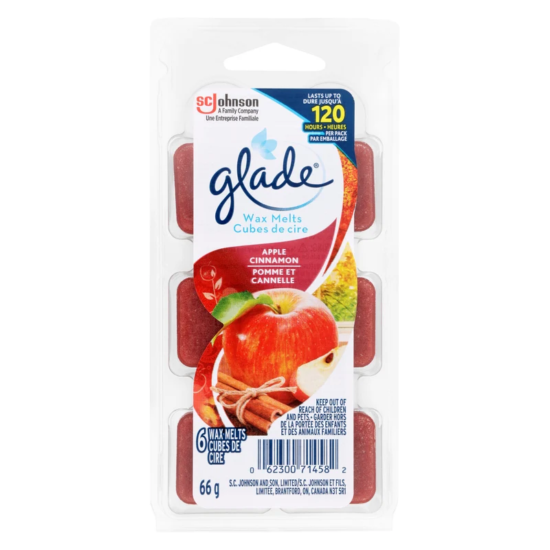 Glade Apple Cinnamon Scented Wax Melts, 6-Pack