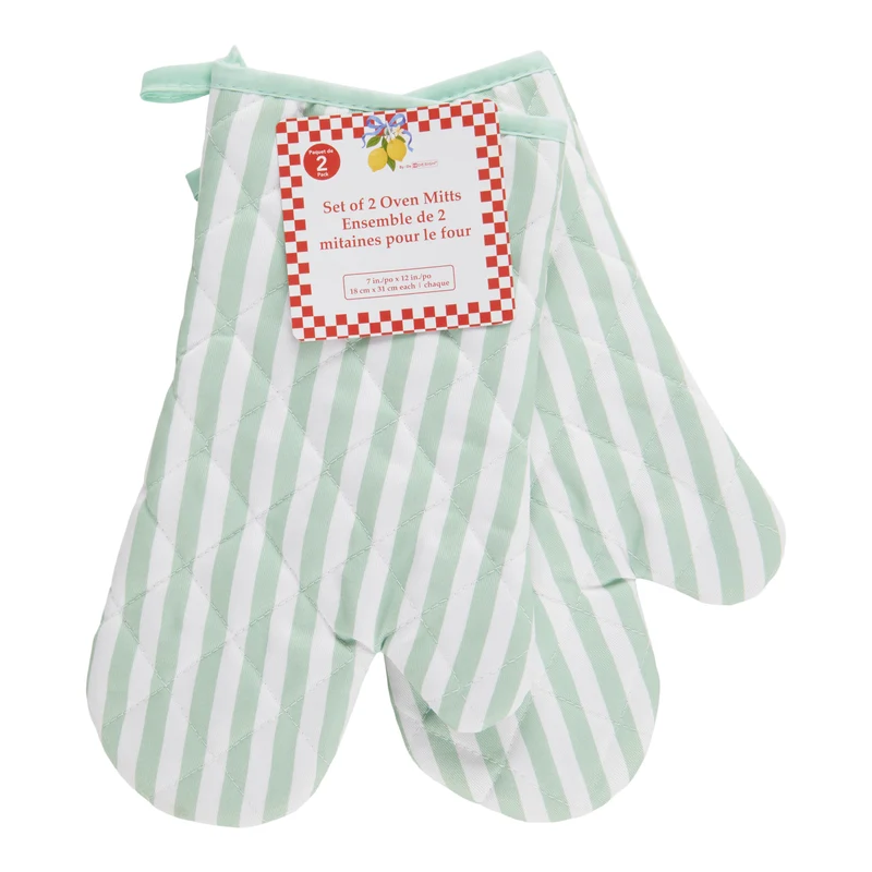 Printed Oven Mitts, 2 Pack