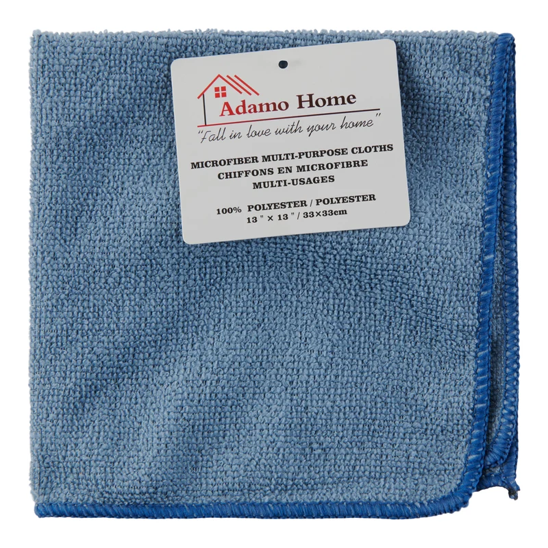 Adamo Home Microfiber Multi-Purpose Cleaning Cloth, 13-in x 13-in, Assorted
