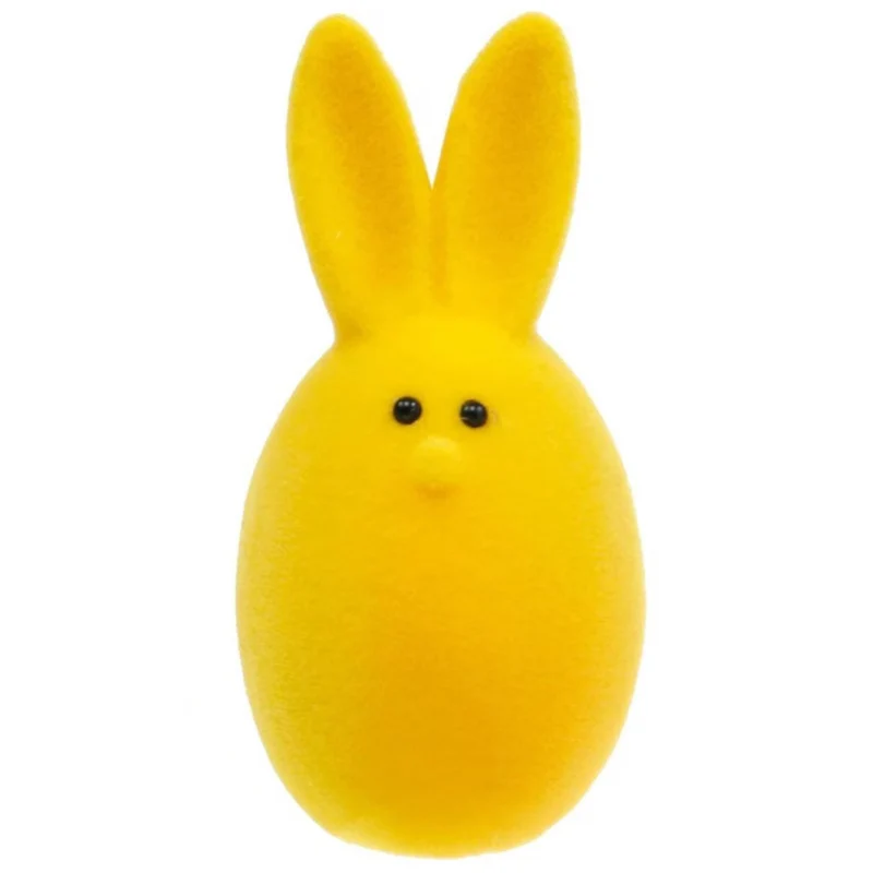 Flocked Bunny Head, 4-in.