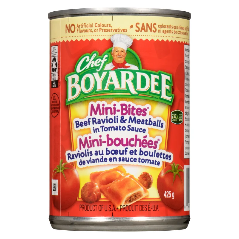 Chef Boyardee Mini Ravioli Beef Ravioli in Tomato and Meat Sauce - 425g