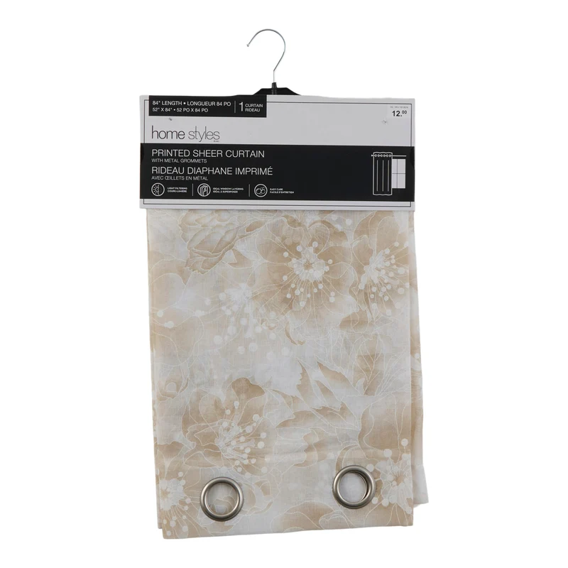 HomeStyles Printed Dolly Curtain with Grommets, 52-in x 84-in.