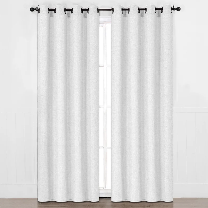 Linen Look Curtain with Metal Grommets, Assorted, 54-in x 84-in.