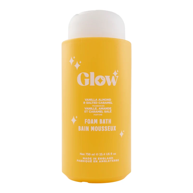 Glow Foam Bath, Vanilla Almond & Salted Caramel, 750 ml