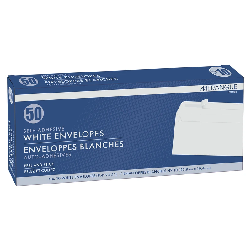 Peel & Stick Envelopes, 50 Pack