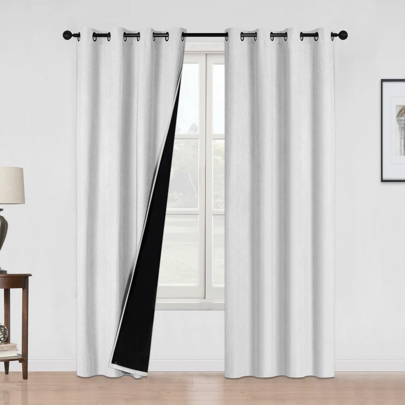 Faux Silk Blackout Curtain, 84-in.