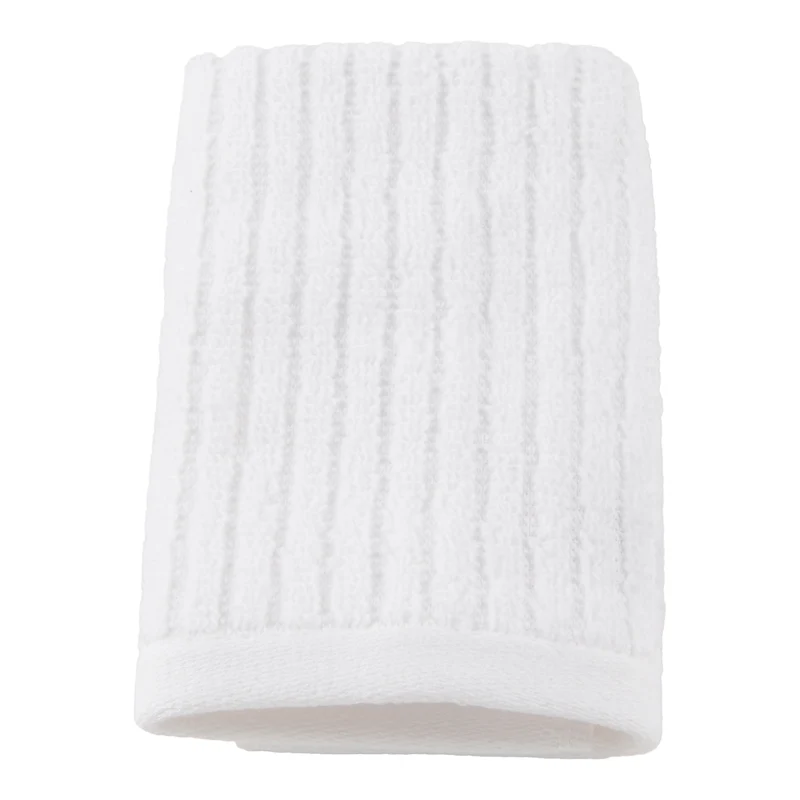 HomeStyles Solid Ribbed Face Cloth, 13-in x 13-in.