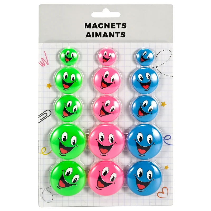 Coloured Magnets, 15 Pack