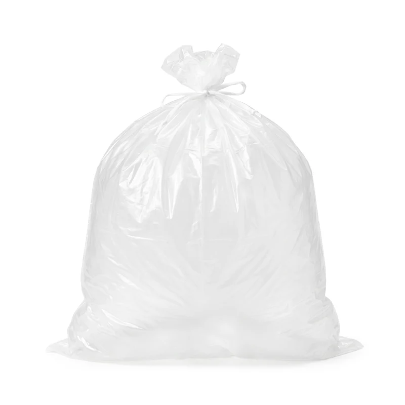 SAC POUBELLE 110L HAUTE DENSITE DECHETS LEGERS TRANSPARENT X500