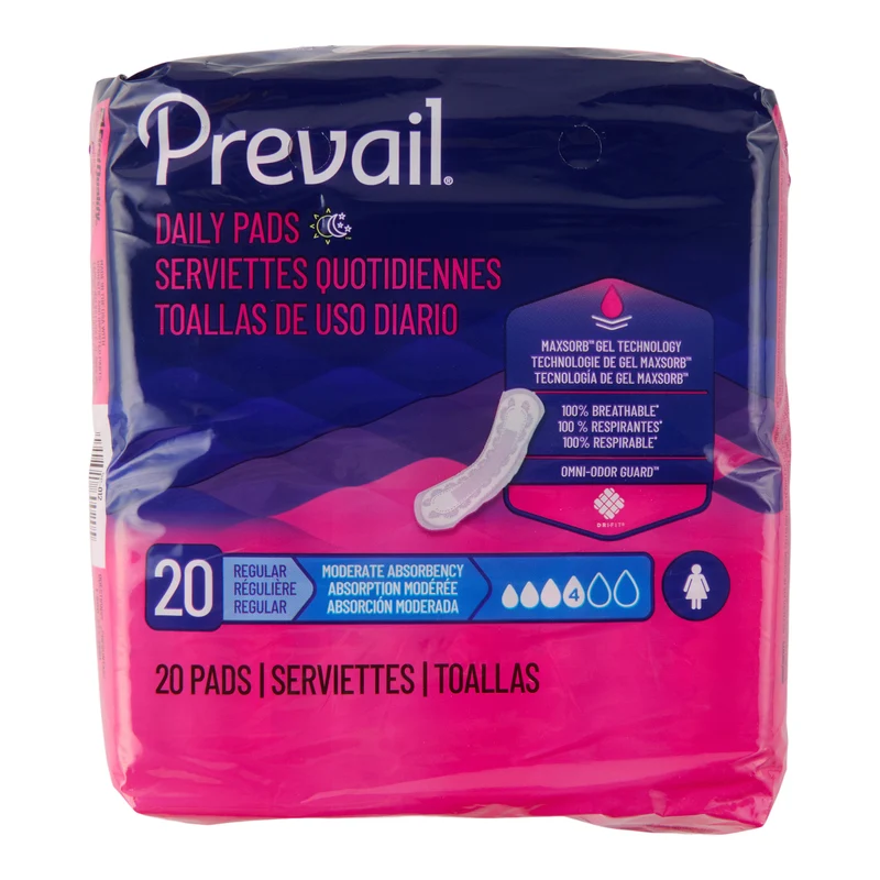 Prevail Daily Pads for Bladder Leaks, 20-Pack