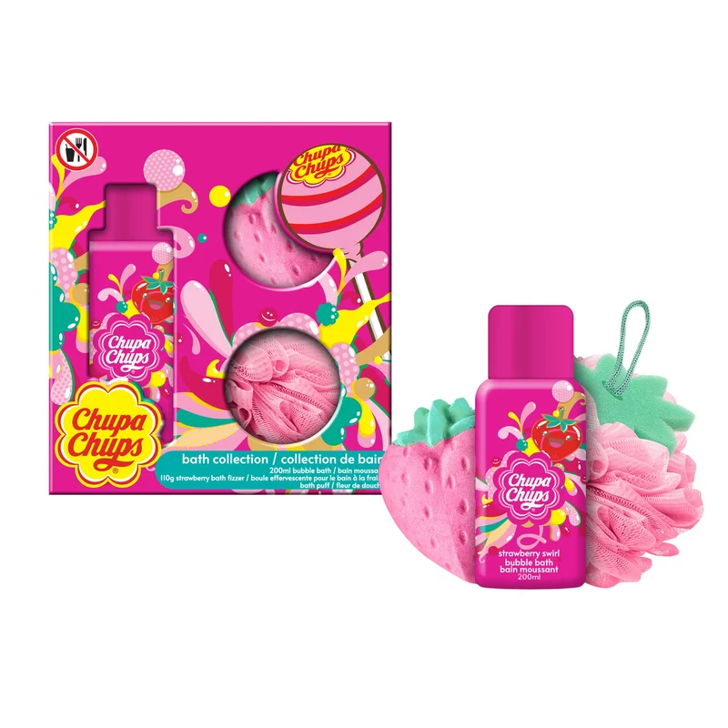 Chupa Chups Bath Set, Strawberry Swirl