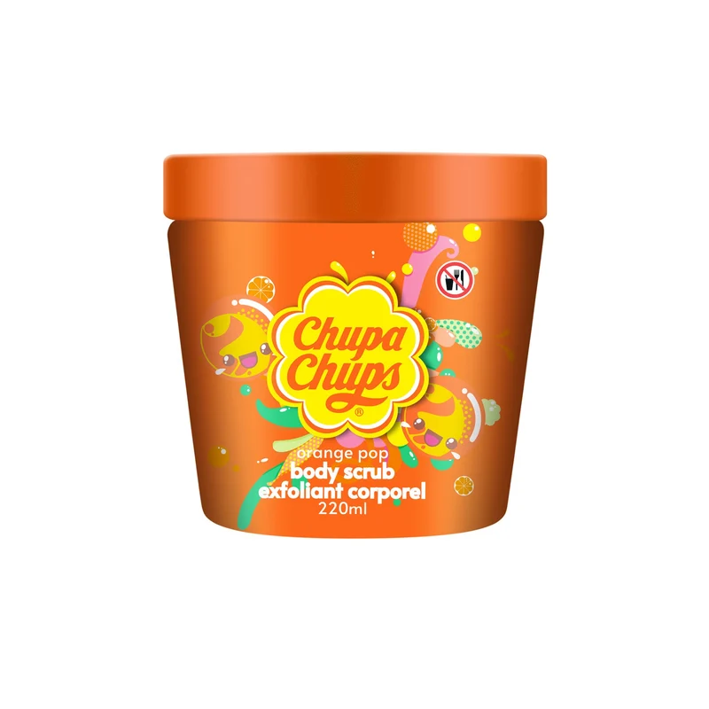 Chupa Chups Body Scrub, Orange Pop, 220 ml